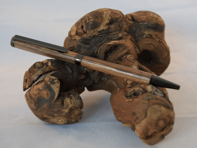 balpen, Gun Metal - walnoot