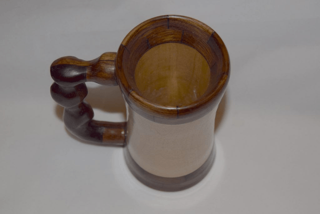 houten biermok - esdoorn en rosewood