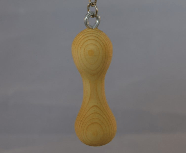 Zandloper sleutelhanger - vuren