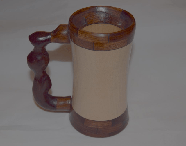houten biermok - esdoorn en rosewood