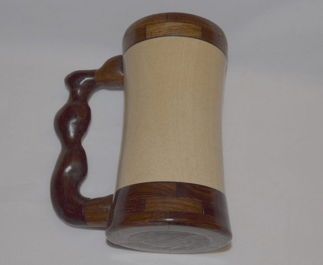 houten biermok - esdoorn en rosewood