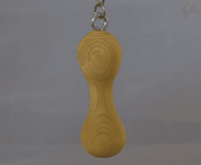 Zandloper sleutelhanger - vuren